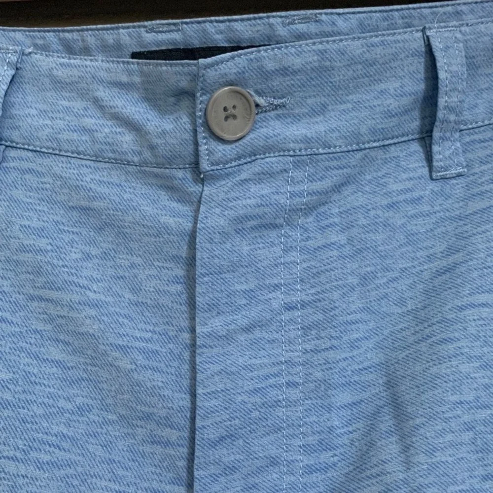 TravisMathew Performance Shorts Mens Blue Heathered Golf Casual Stretch‎ Size 38